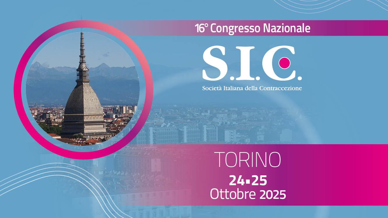 Banner 16° Congresso Nazionale SIC a Torino, dal 24 al 25 Ottobre 2025
