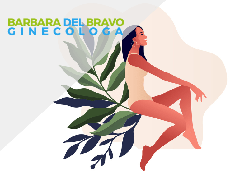 Banner estate donna con pianta accanto